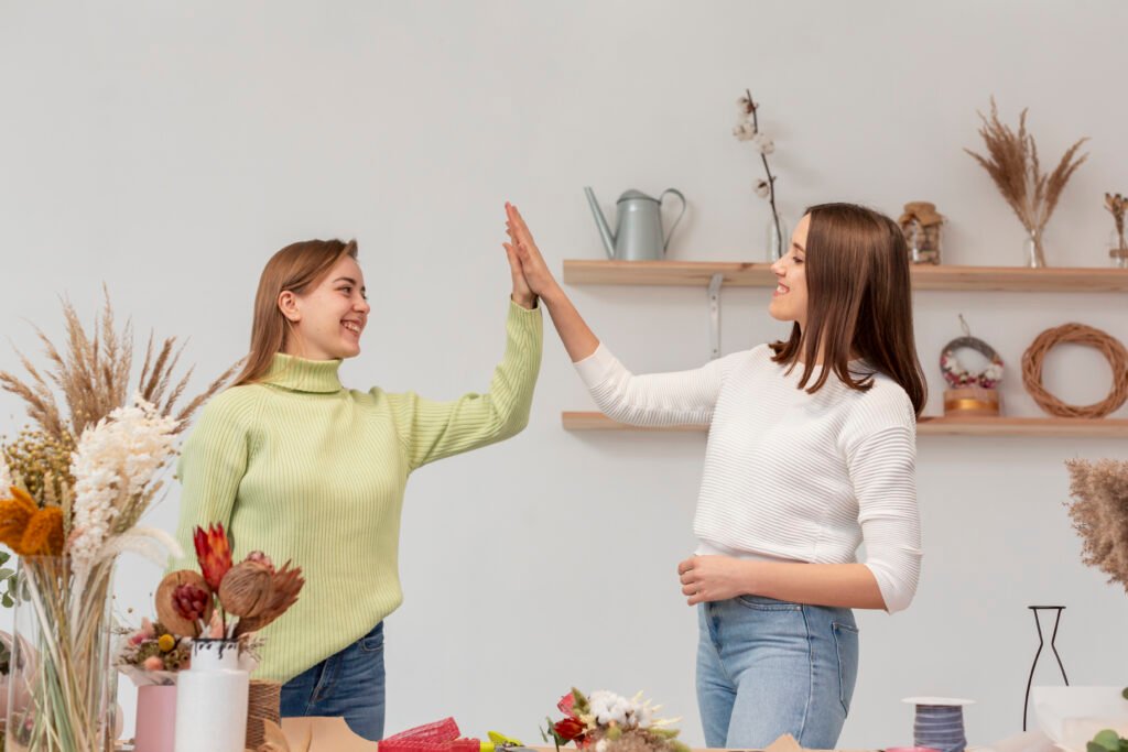entrepreneur women their small business high five